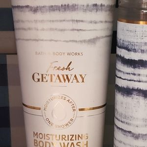 Fresh Getaway Bath & Body Works body wash, fragrance mist, hand cream bundle